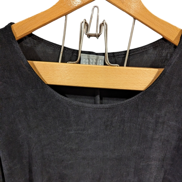 Rabbit Rabbit Rabbit Traveler Short Sleeve Top Size 8 Medium Vintage Black - Picture 4 of 10